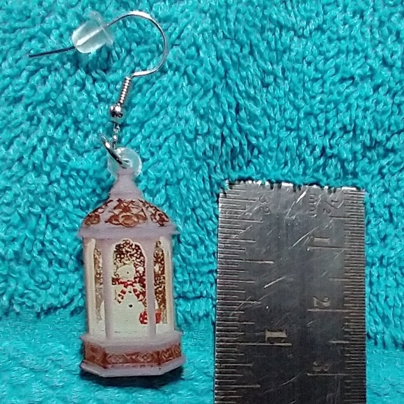 Cute gazebo flower floral wire dangle earrings - Picture 2 of 3